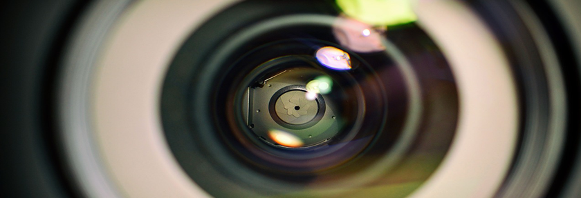 A close-up of a camera lense.